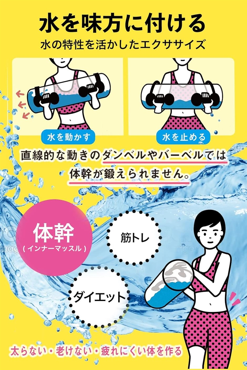 ウォーターバッグ ウォーターダンベル 筋トレ 体幹 トレーニング 10kg 15kg トリセツ付き Toreco-2( 20L)｜zebrand-shop｜03