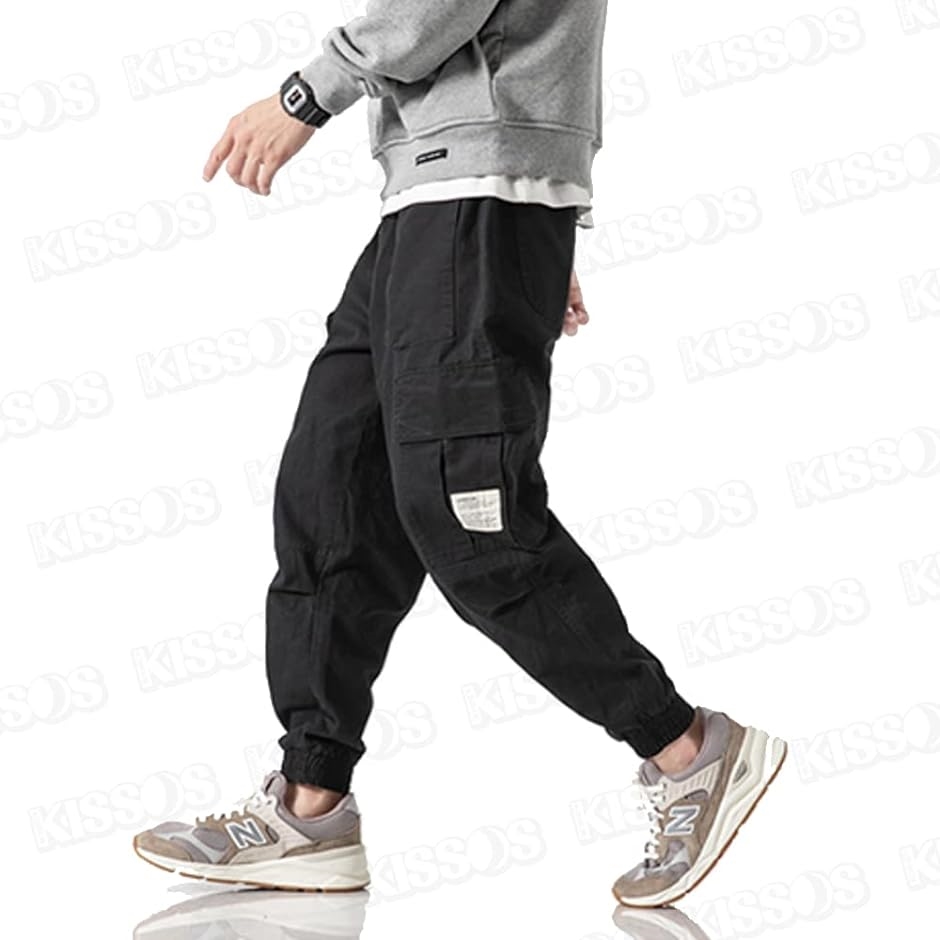 好評受付中 カーゴ パンツ ジョガーパンツ ワイド XLサイズ(ブラック, メンズ ストリート XL) その他ボトムス、パンツ 