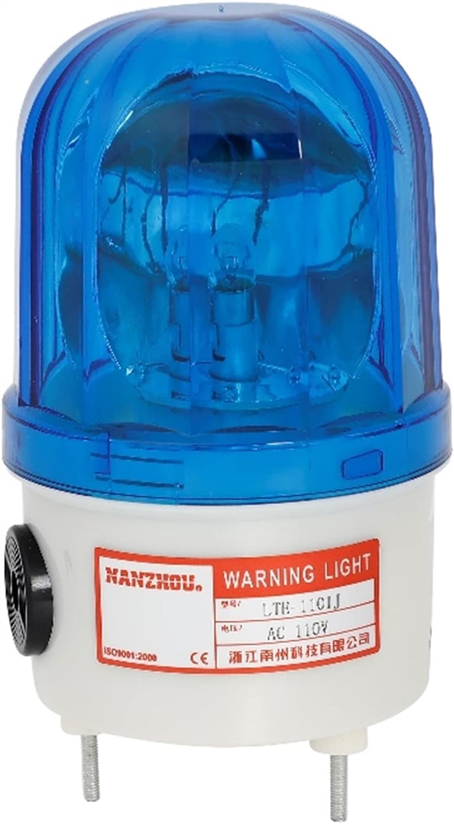 回転式 営業中ランプ AC110V 三点固定ネジタイプ 工場 建設現場 警告灯 安全誘導 防犯ライト MDM( ブルー)｜zebrand-shop
