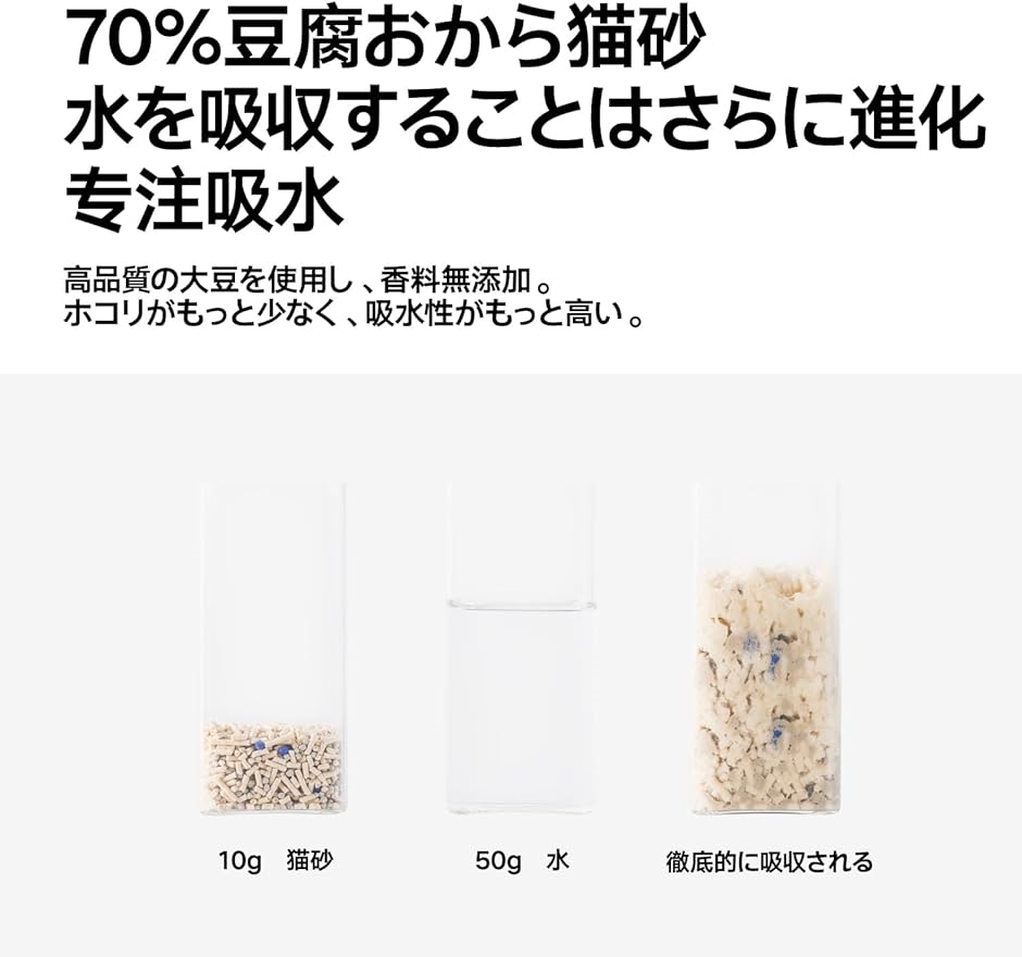 猫砂 おから 固まる ベントナイト 脱臭 抗菌 真空パック 飛び散らない 天然素材 2.4kgx1袋 MDM( 2.4kgx1袋)｜zebrand-shop｜05