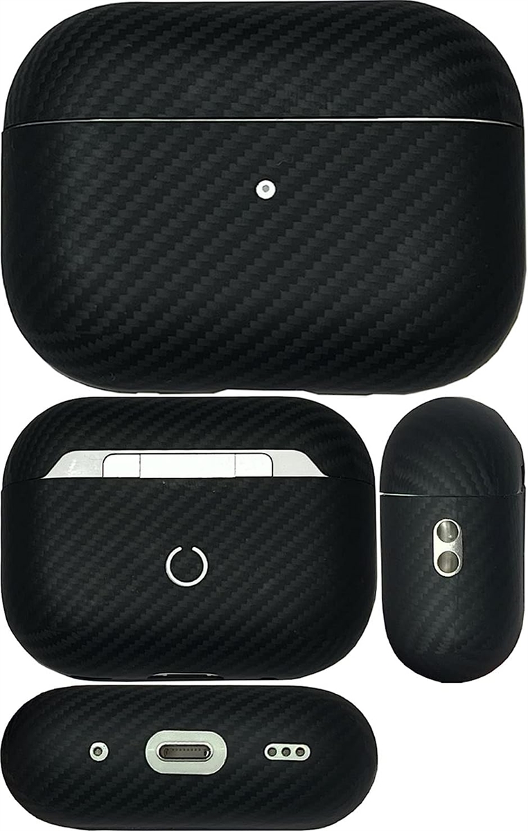 Apple Airpods Pro (第2世代)　ワールドガジェッツのケース付き WORLD GADGETS AirPods Pro 2（第2世代）専用ケース 純カーボン100