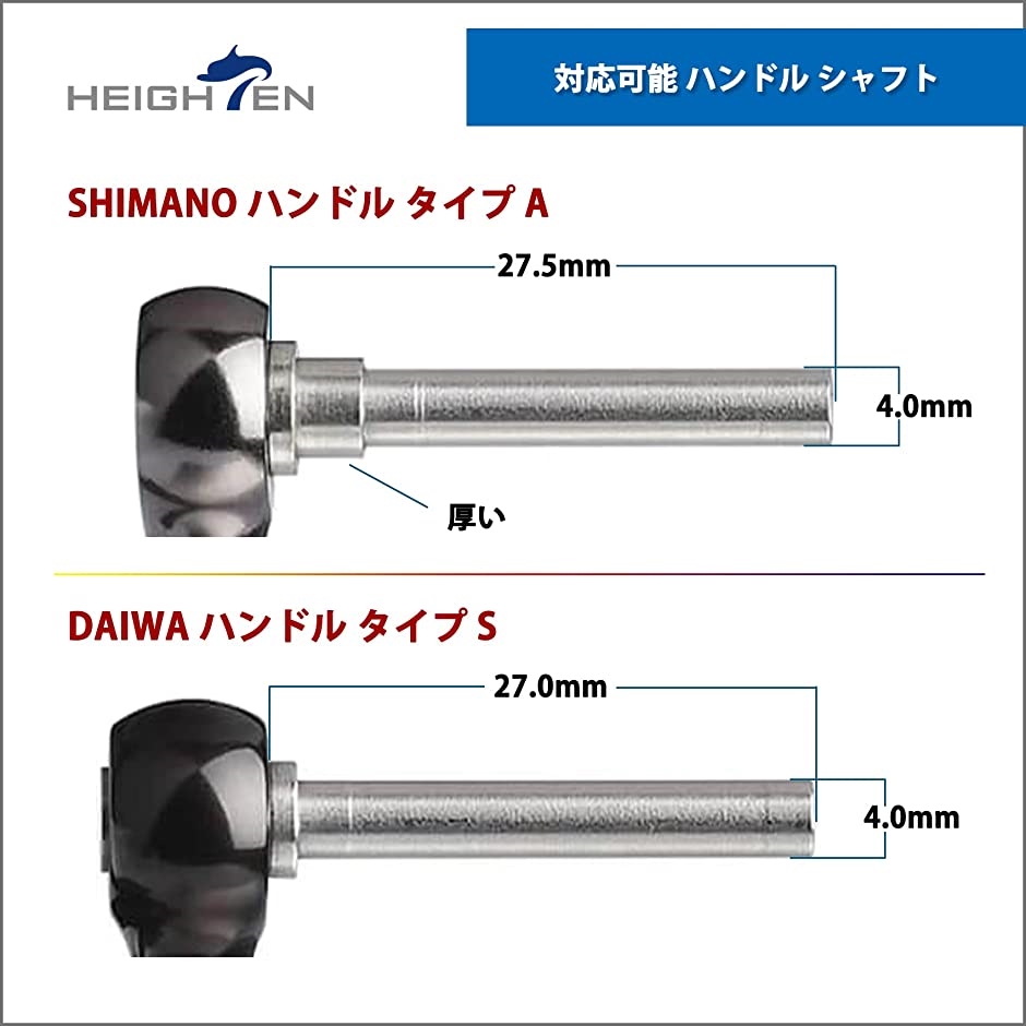 32mm リール ハンドル ノブ シマノ ダイワ 通用 Shimano Type Daiwa S