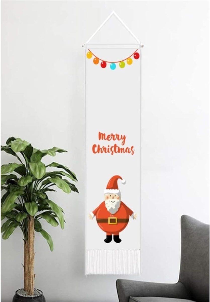 タペストリー クリスマス 縦長 細 壁掛 室内装飾 布 ウオールファブリック インテリア 北欧風( サンタ)｜zebrand-shop