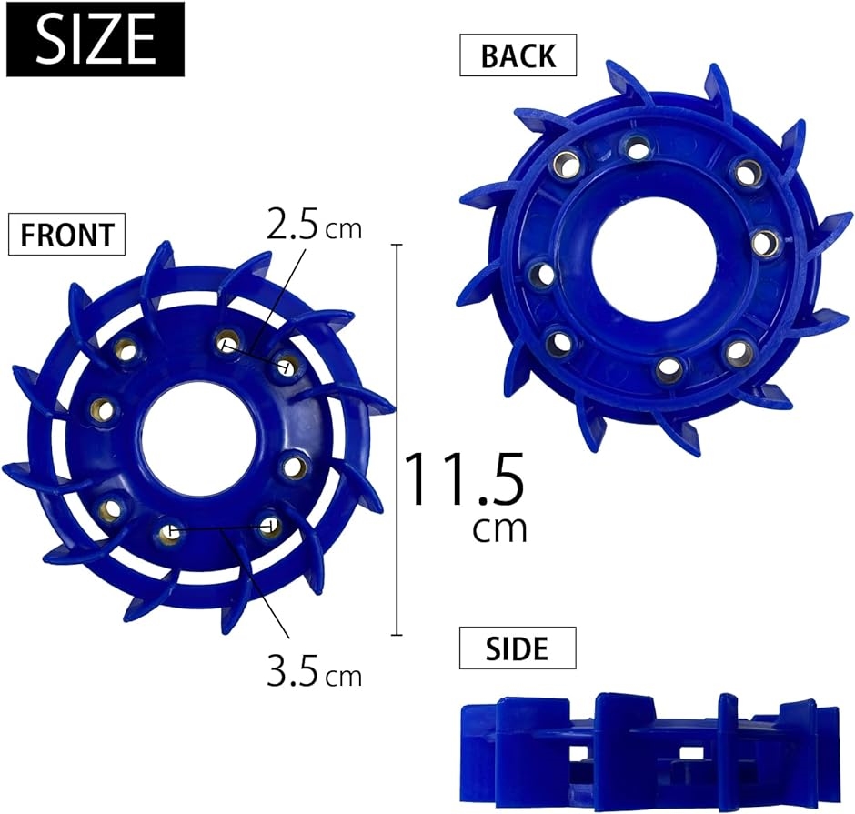 汎用 クーリング ファン 120 mm x 30 Dio ライブディオ スーパーディオ SR ST ZX バハ ほか( ネイビー)