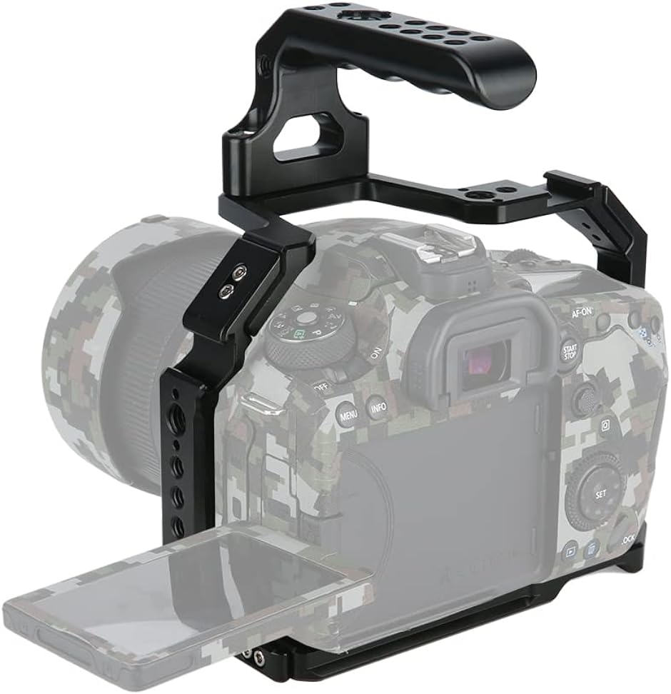 カメラケージ canon eos 80D/90Dに対応 超拡張性 滑り止ゴム付き Arri 