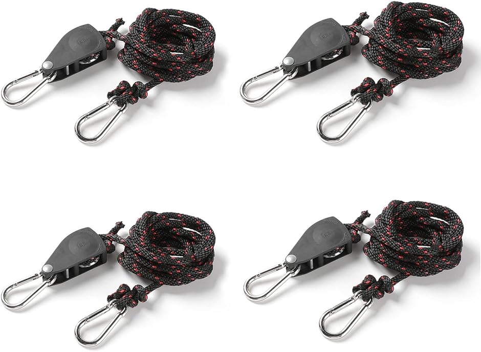 ロープキャンプ テントロープ タープロープ ロープラチェット パラコード 自在ロープ 自在金具 調整自由 時短( 黒,  スモール)｜zebrand-shop