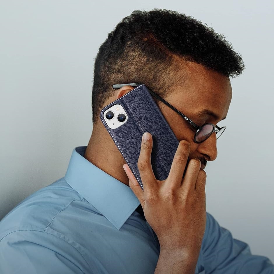 iPhoneケース PUレザー カード収納 スタンド機能 14 財布型 指紋防止 スマホケース / MDM( ブルー,  iPhone 14)｜zebrand-shop｜05