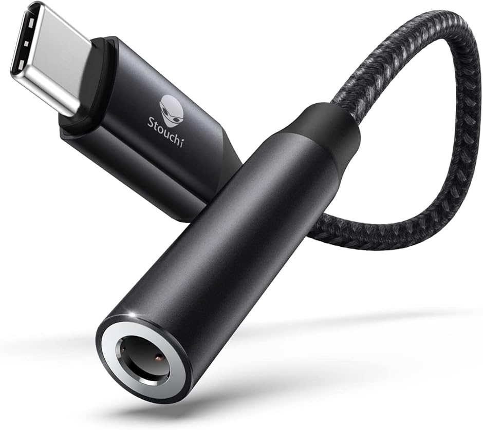 USB-C to 3.5mm �C���z���ϊ��A�_�v�^ DAC���ځE�ʘb�^�����R������Ή� Type-C (�u���b�N,  1�Z�b�g)
