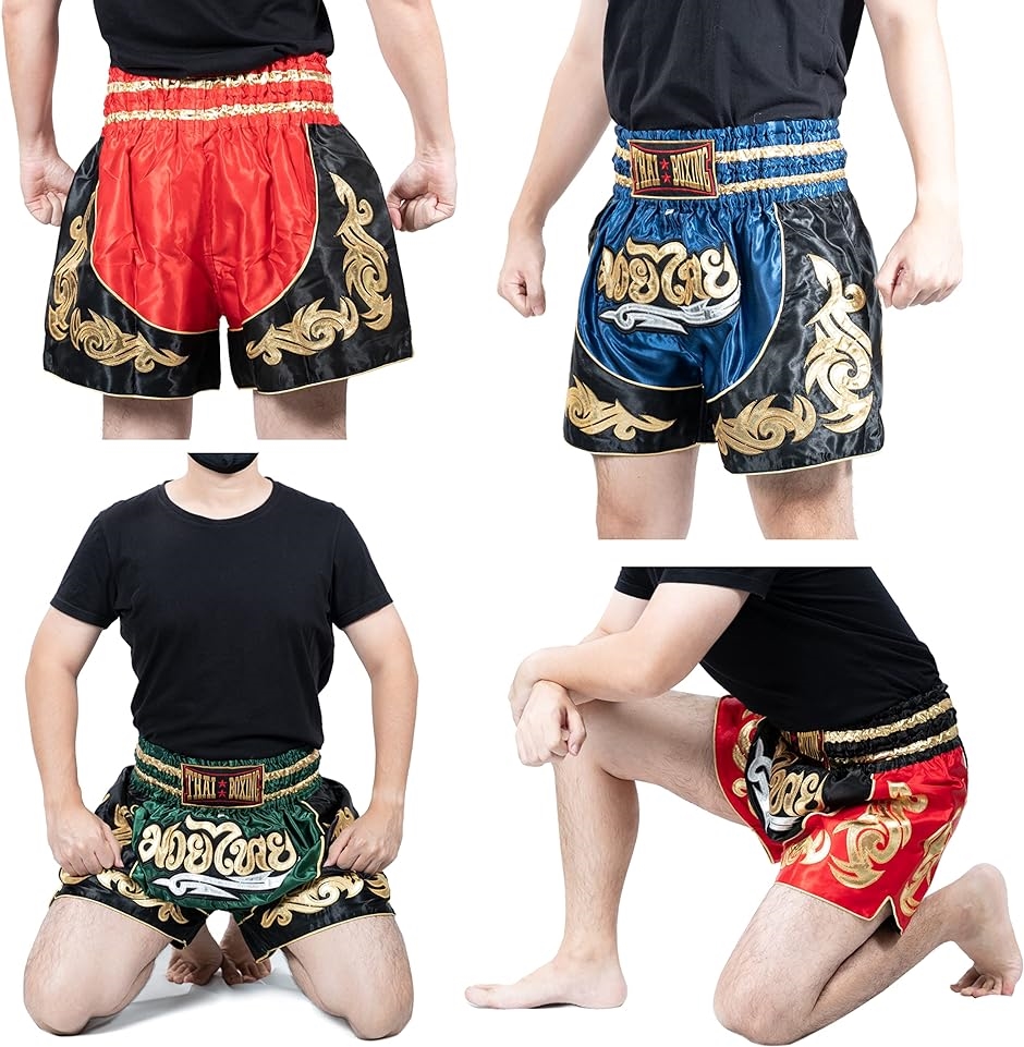 大流行中！Ｔｈａｉ Ｓａｗａｄｅｅ キックパンツ ブラック, ムエタイパンツ ジム L) 部屋着 男女兼用( キックボクシング トレーニング ボクシング 