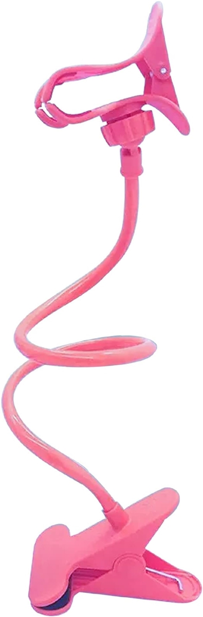 スマホ ホルダー スタンド フレキシブル アーム クッション クリップ式 360度回転( Pink,  1個)｜zebrand-shop