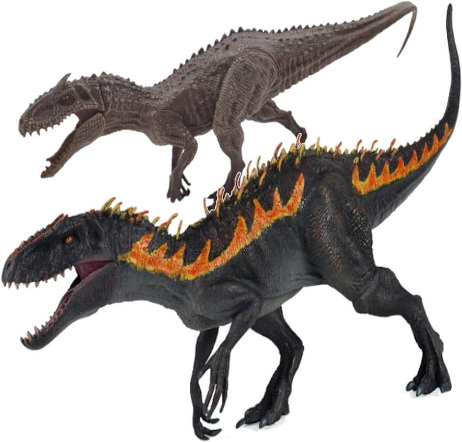 恐竜 フィギュア セット インドミナスレックス 子供インドミナスレックス おもちゃ プレゼント 6+ 黒インドミナス＋子供ミナス｜zebrand-shop