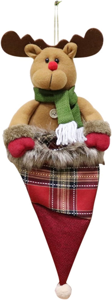 ギフトバッグ クリスマス人形 キャンディー 装飾 パーティー プレゼント( 47x16cm)