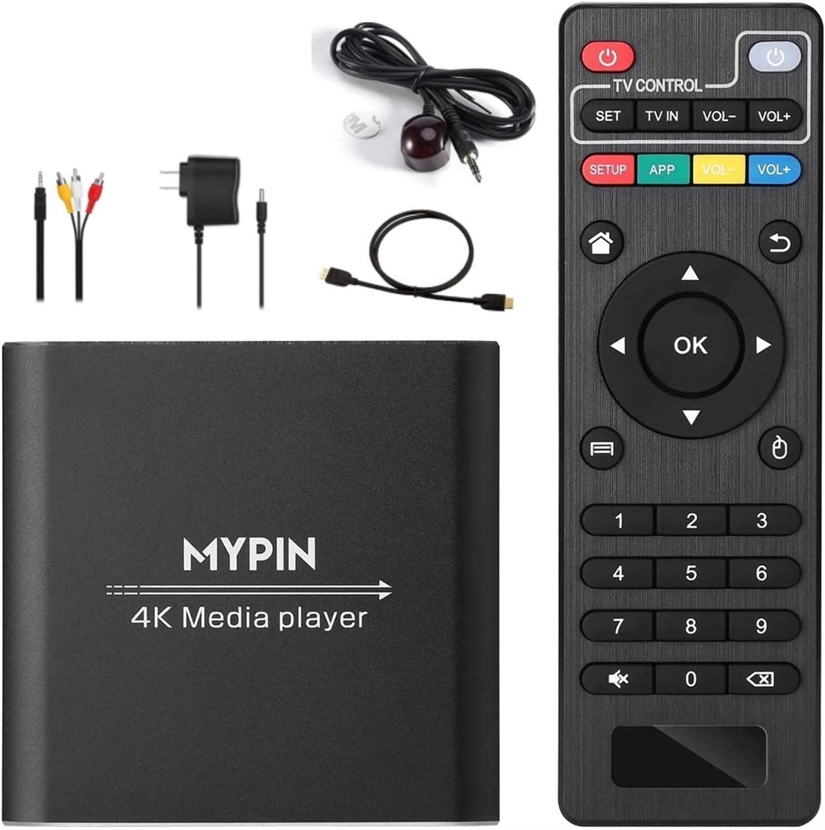Yahoo! Yahoo!ショッピング(ヤフー ショッピング)【互換品】MYPIN 日本語取扱い説明書付4Kメディアプレーヤー（HDMIケーブル（同梱）、AV（同梱）　2種,  Small）