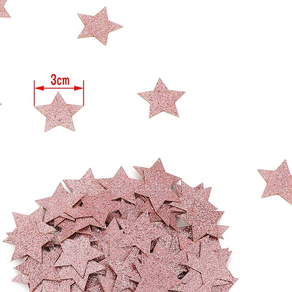 飾り付け用 星形 クラフトペーパー 300枚セット( ピンクゴールド)｜zebrand-shop｜03