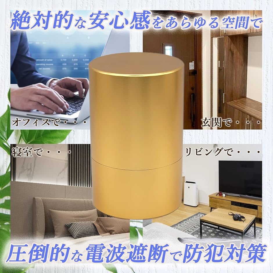 電波遮断ケース リレーアタック防止 対策グッズ ネジ付き アルミ缶 キーケース (ゴールド,  125mm x 80mm)の画像