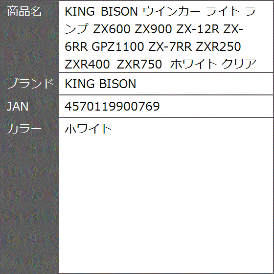 ウインカー ライト ランプ ZX600 ZX900 ZX-12R ZX-6RR GPZ1100 ZX-7RR