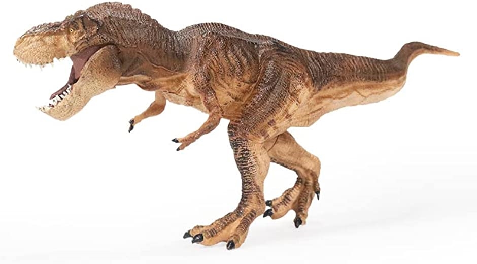 30cm級 恐竜 ティラノサウルス フィギュア 両足自立 PVC 口開閉 MDM( ブラウン)｜zebrand-shop