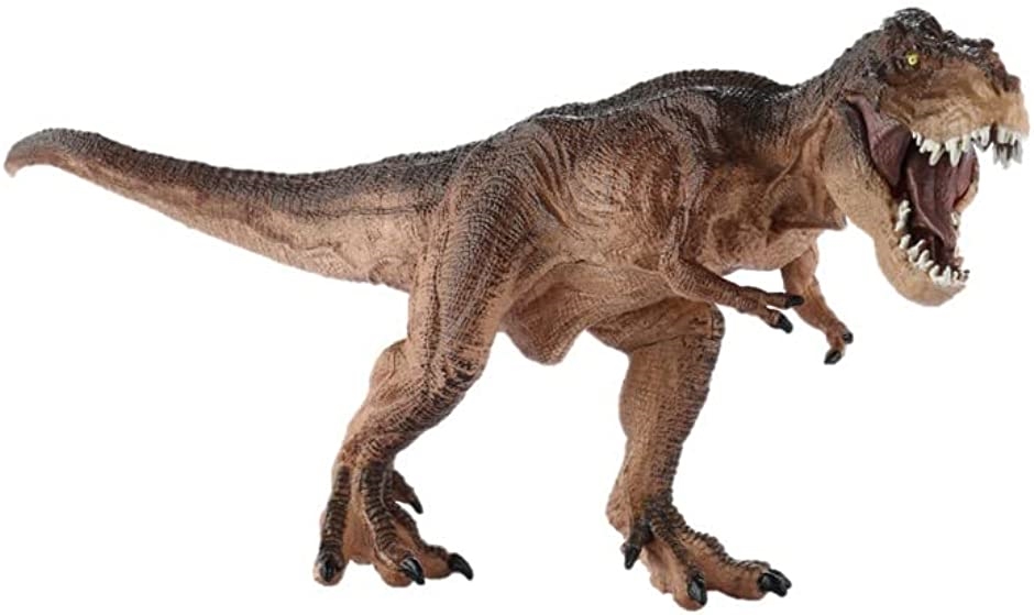 30cm級 恐竜 ティラノサウルス フィギュア 両足自立 PVC 口開閉 MDM( ブラウン)｜zebrand-shop｜02