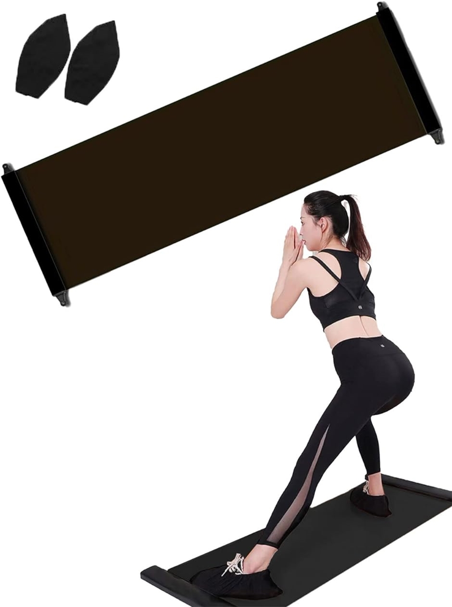 スライドボード スライダーボード スライディングボード トレーニング 自宅トレーニング エクササイズ( 黒,  180x50cm)｜zebrand-shop