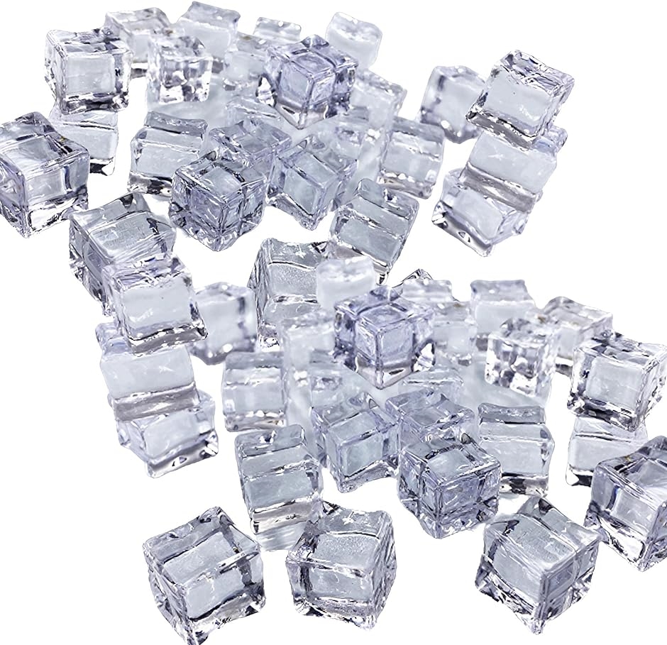 アクリルアイス 角50個 氷 アクリルストーン 透明 食品サンプル ３cm：50個 MDM( ３cm：50個)