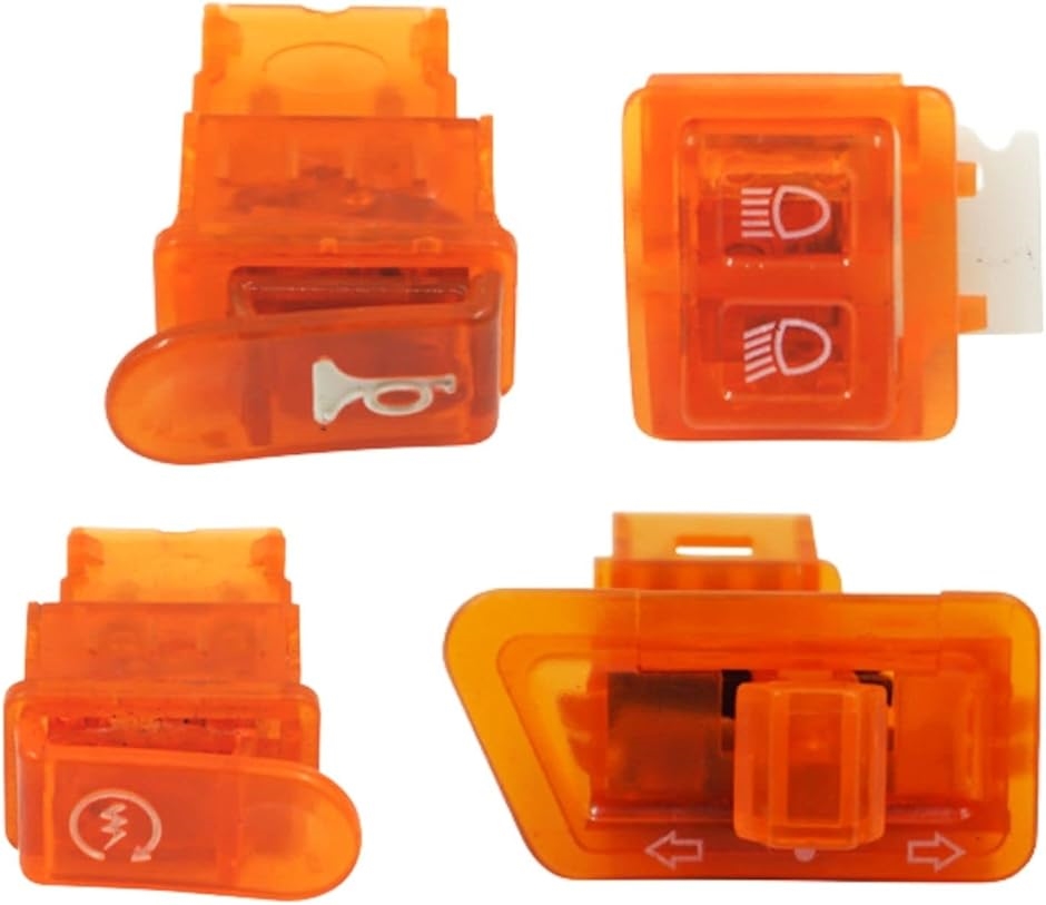 互換品】バイク スケルトン スイッチ セット 汎用 ハンドル ボタン