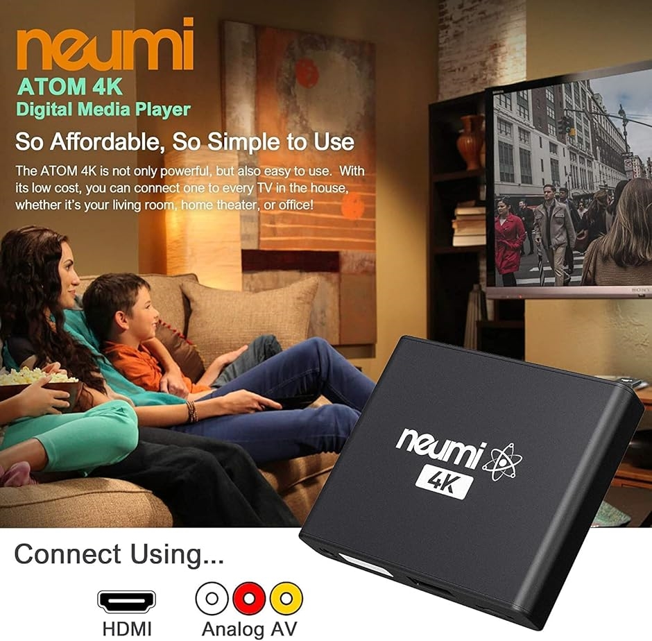 NEUMI Atom 4K V2デジタルメディアプレーヤーNEUMITECH 写真・音楽・動画再生プレーヤー( ブラック)｜zebrand-shop｜05