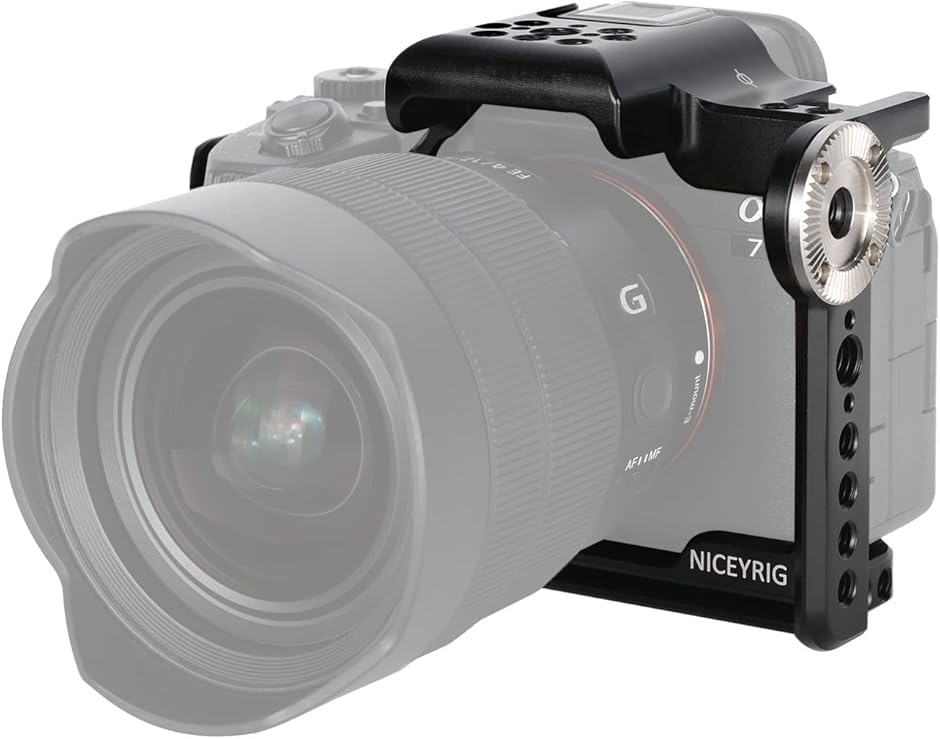 【互換品】Niceyrig フルカメラケージ Sony A7M4 / A7IV Alpha 7R Vに専用 アルミニウム合金 ハンドグリップ MDM