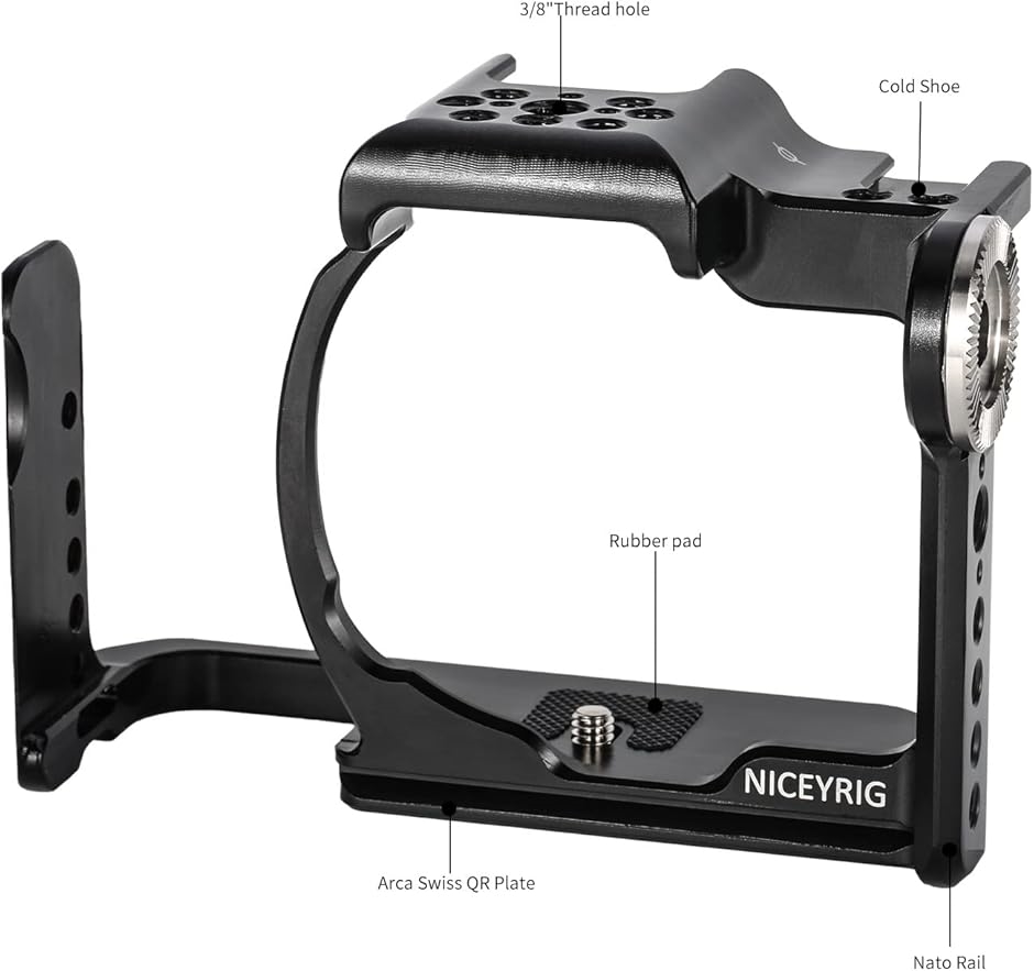 SONY α7Ⅳ ケージ付き ※三角環無し 互換品】Niceyrig フルカメラケージ Sony A7M4 / A7IV Alpha 7R Vに