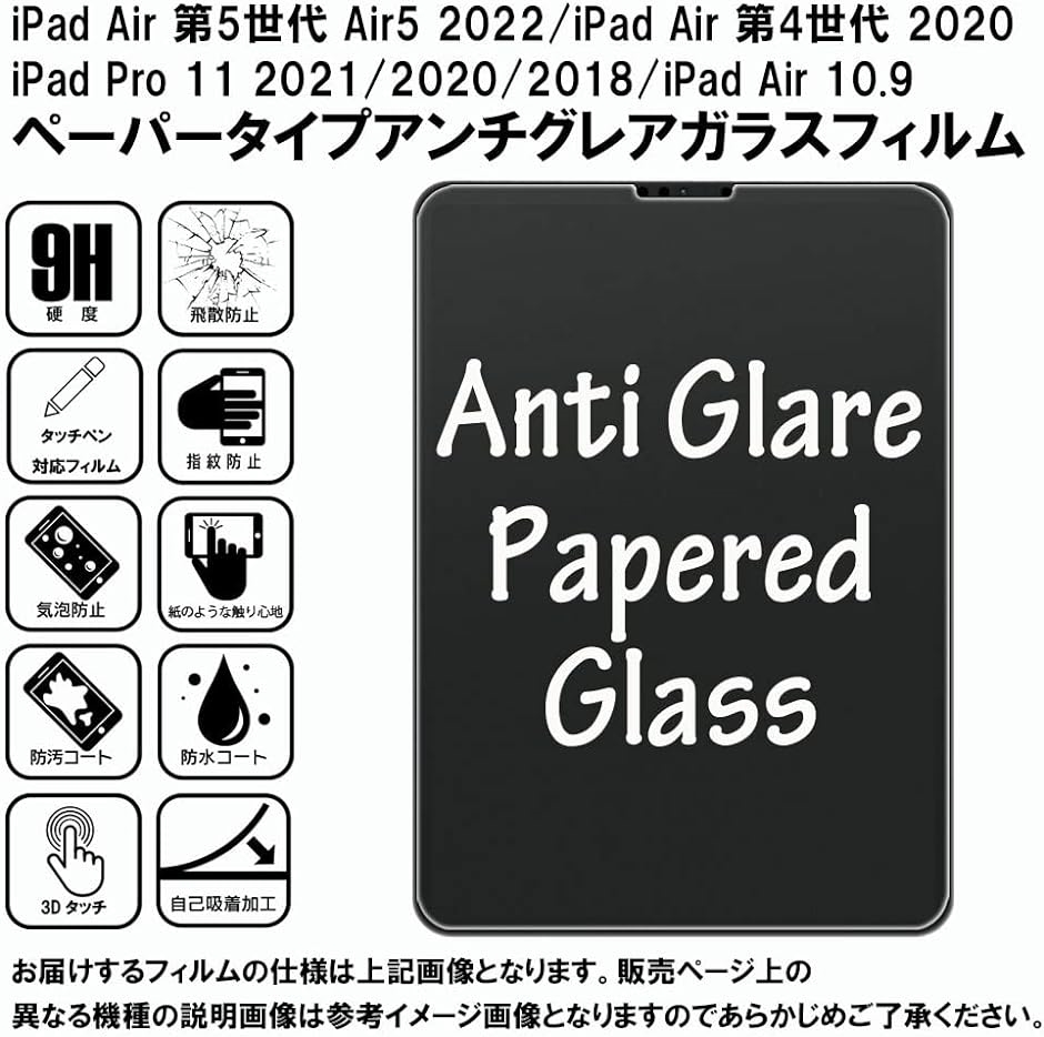 5周年記念イベントが GTO ガラスフィルム ペーパー 紙 感覚 アンチグレア iPad Air 第 5世代 Air5 4世代 Pro 10.9  11インチ www.hotelpr.co.uk