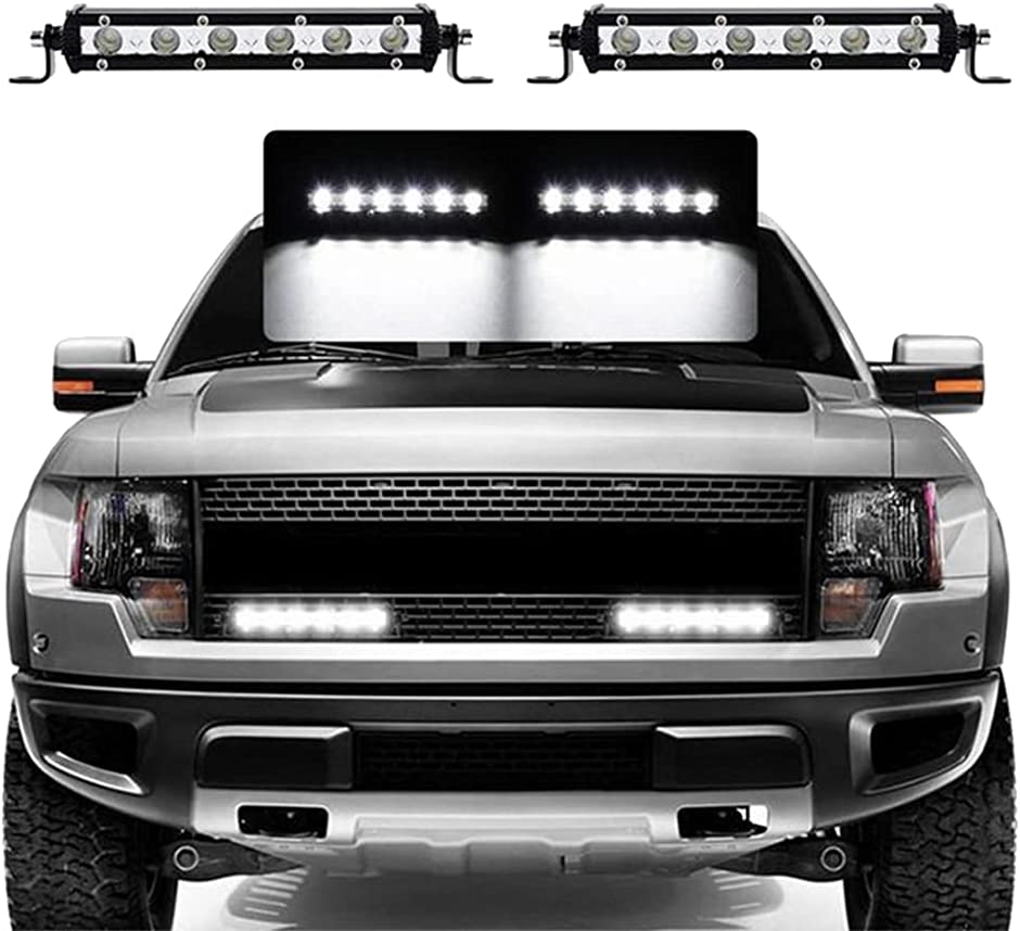 Led ライトバー ワークライト フォグランプ 7インチ 作業灯 車 バイク 防水 Dc12v 24v 18w 2個セット 汎用 毎日がバーゲンセール