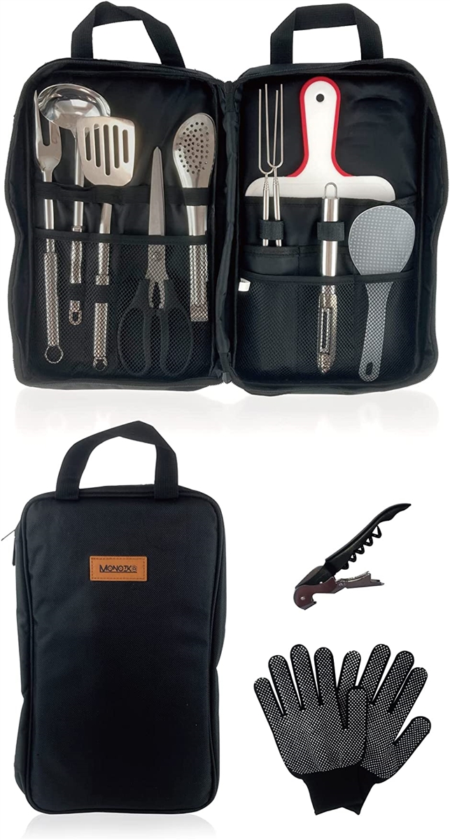 調理器具セット キャンプグッズ キャンプ用品 本当に必要な13点 食品衛生法取得( ネイビーブラック)