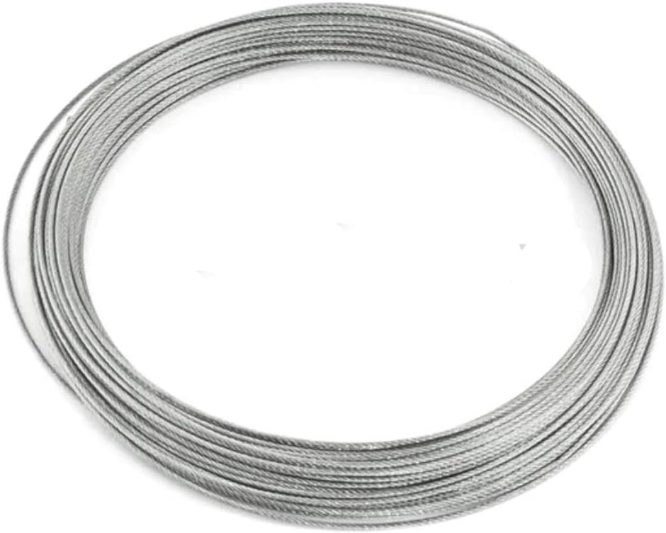 ステンレスワイヤー ワイヤーロープ スチールワイヤー SUS304 1.0mm30m( Silver,  1.0mm30m)｜zebrand-shop