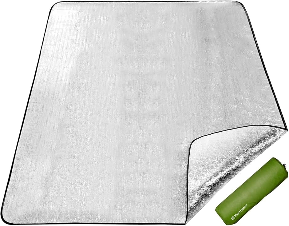 アルミシート キャンプ なら マット レジャーマット 銀マット テント 厚手 防災 キャリングバッグ付き(200cmx200cm)