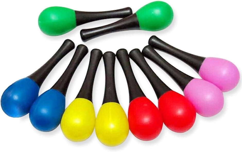 マラカス シェイカー １０本セット 子供 楽器 おもちゃ リズムトレーニング カラオケ パーティーグッズ