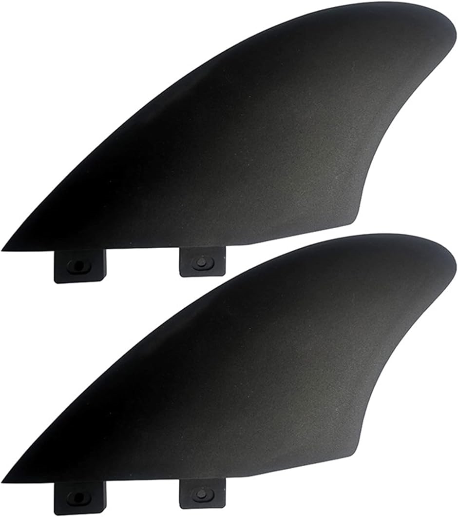 サーフボード 用 フィン FCS 対応 モデル ダブルタブ 2枚セット TWIN KEEL 4.65” ブラック( ブラック,  L)｜zebrand-shop