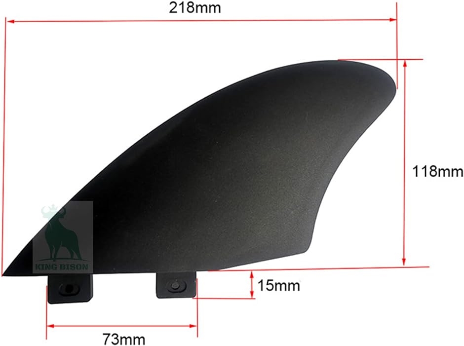 サーフボード 用 フィン FCS 対応 モデル ダブルタブ 2枚セット TWIN KEEL 4.65” ブラック( ブラック,  L)｜zebrand-shop｜03