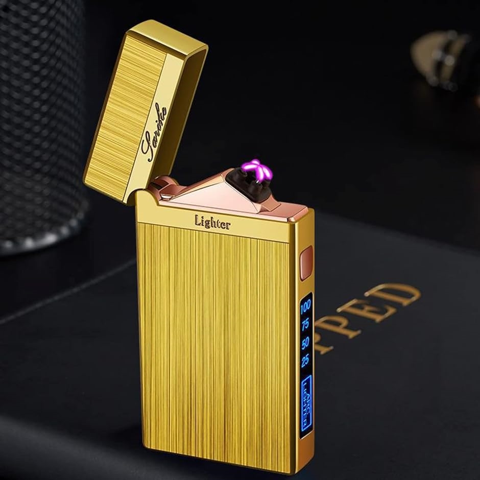 プラズマライター ライト付 電子ライター USB充電式( ゴールド)｜zebrand-shop｜08