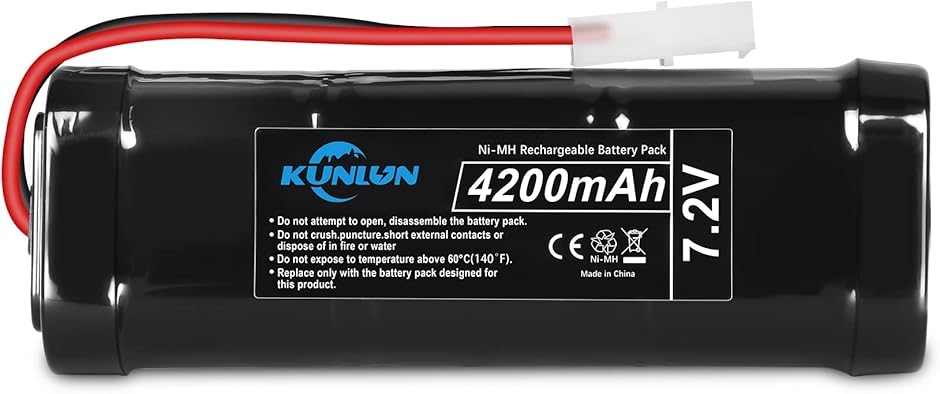 タミヤ互換コネクター付きラジコン用バッテリー バッテリー7.2v NiMHニッケル水素バッテリー 4200mAh 多種類のRCカー用 MDM｜zebrand-shop｜07