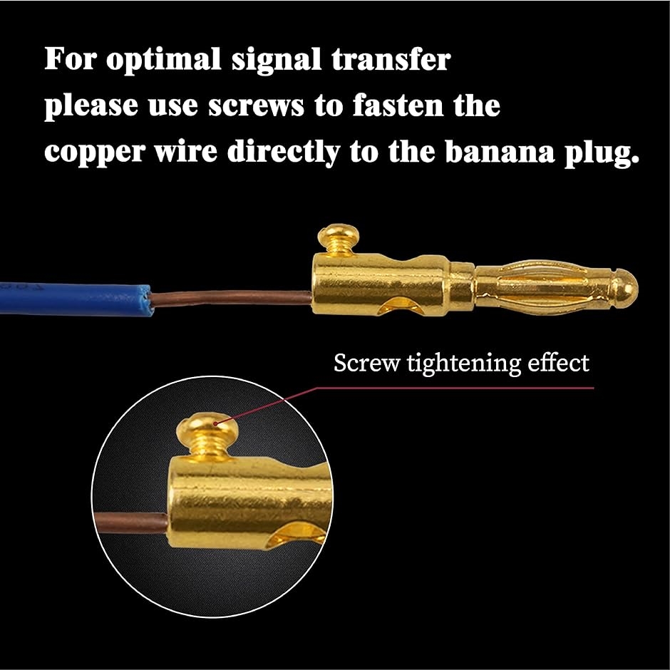 4 mmバナナプラグオーディオスピーカーワイヤーケーブル コネクタプラグ 赤と黒ランタンタイプ バナナプラグスピーカー ネジプラグ｜zebrand-shop｜03