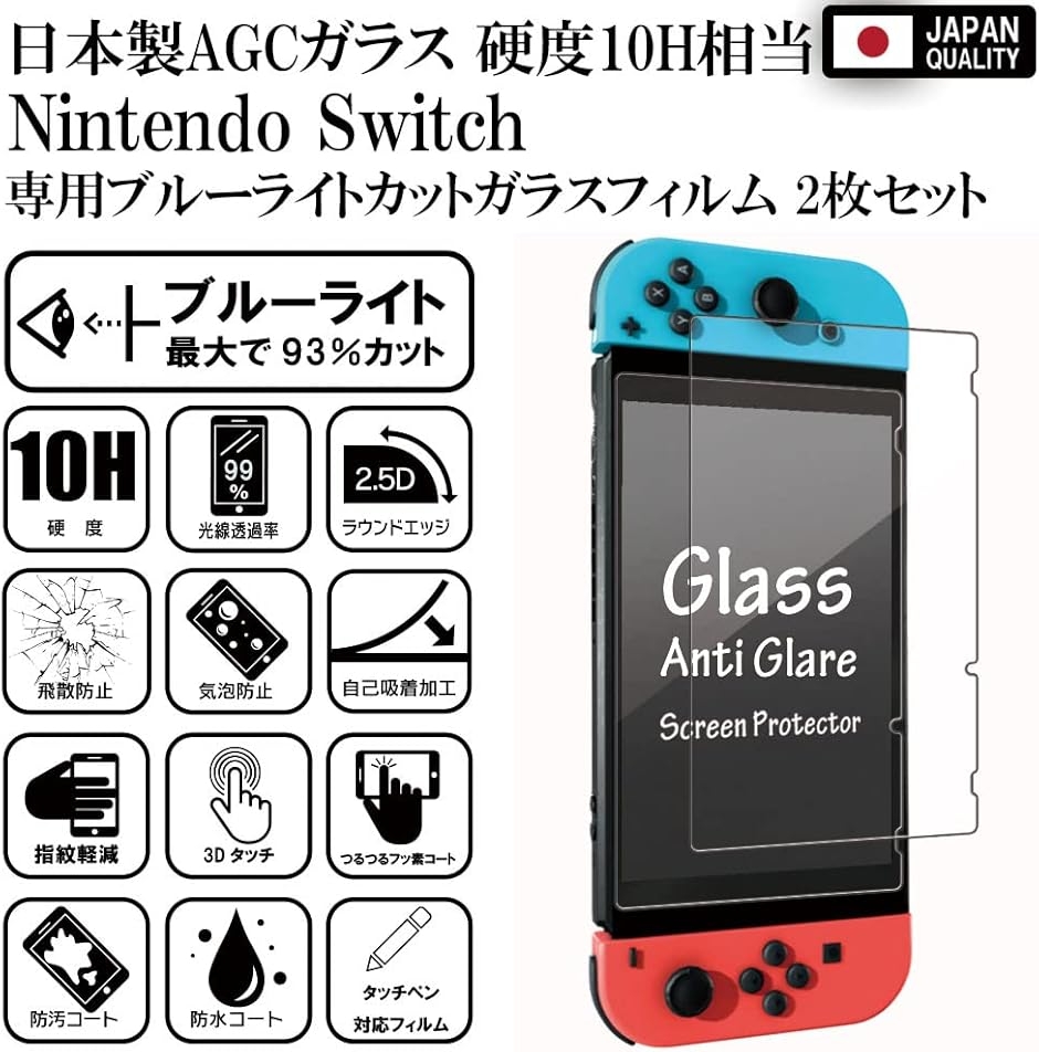 2枚セット反射防止 アンチグレア ガラスフィル...の詳細画像2
