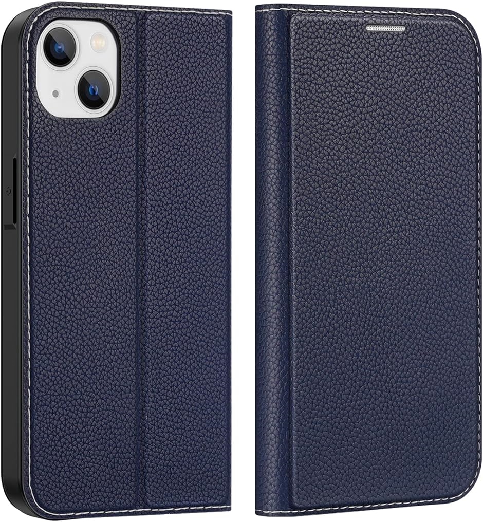 iPhoneケース PUレザー カード収納 スタンド機能 スマホケース 携帯カバー MDM( ブルー,  iPhone 14 Plus)｜zebrand-shop