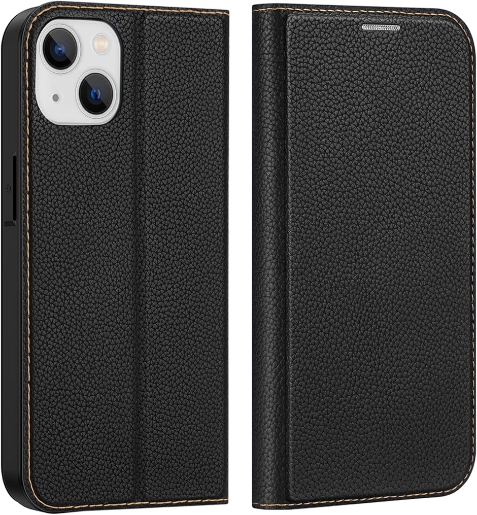 iPhoneケース PUレザー カード収納 スタンド機能 スマホケース 携帯カバー MDM( ブラック,  iPhone 14 Plus)｜zebrand-shop