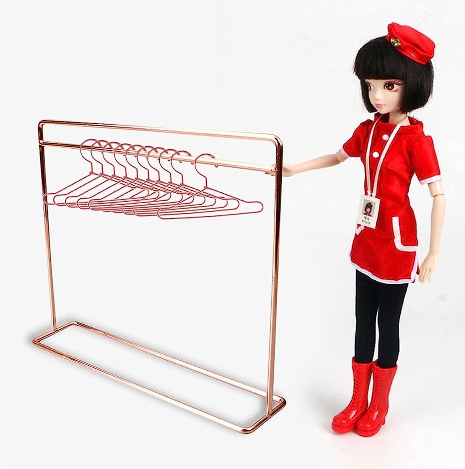 着せ替え人形用 ハンガーラック ドールハウス BJD 1/6 ドール服 ミニハンガー｜zebrand-shop