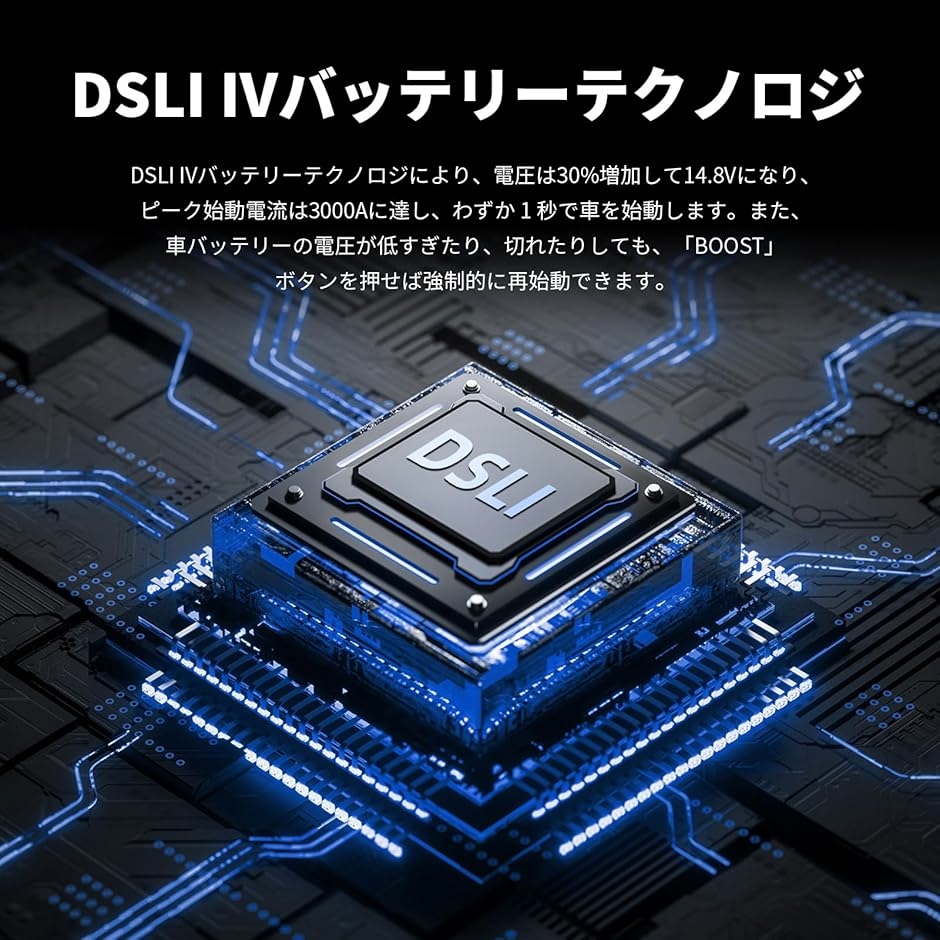 ジャンプスターター 20000mAh大容量 3000Aピーク電流 12V 車用ジャンプ