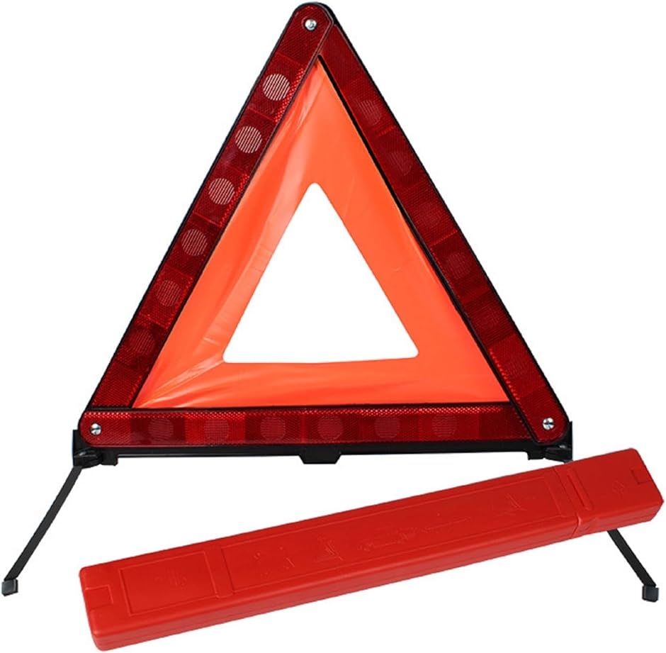 三角表示板 三角停止板 三角板 三角停止表示板 三角反射板 車載用 折り畳み式 赤 39cmx43cm( 赤,  39cmx43cm)｜zebrand-shop