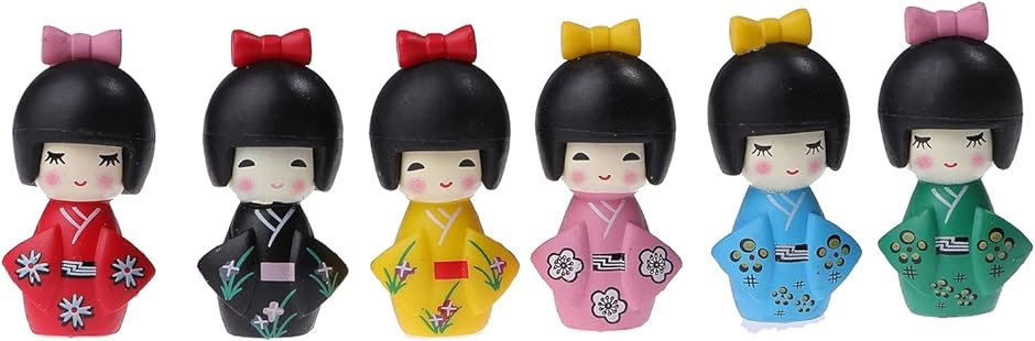 着物人形 6個セット こけし 日本人形 日本土産 置物( ワンサイズ)｜zebrand-shop
