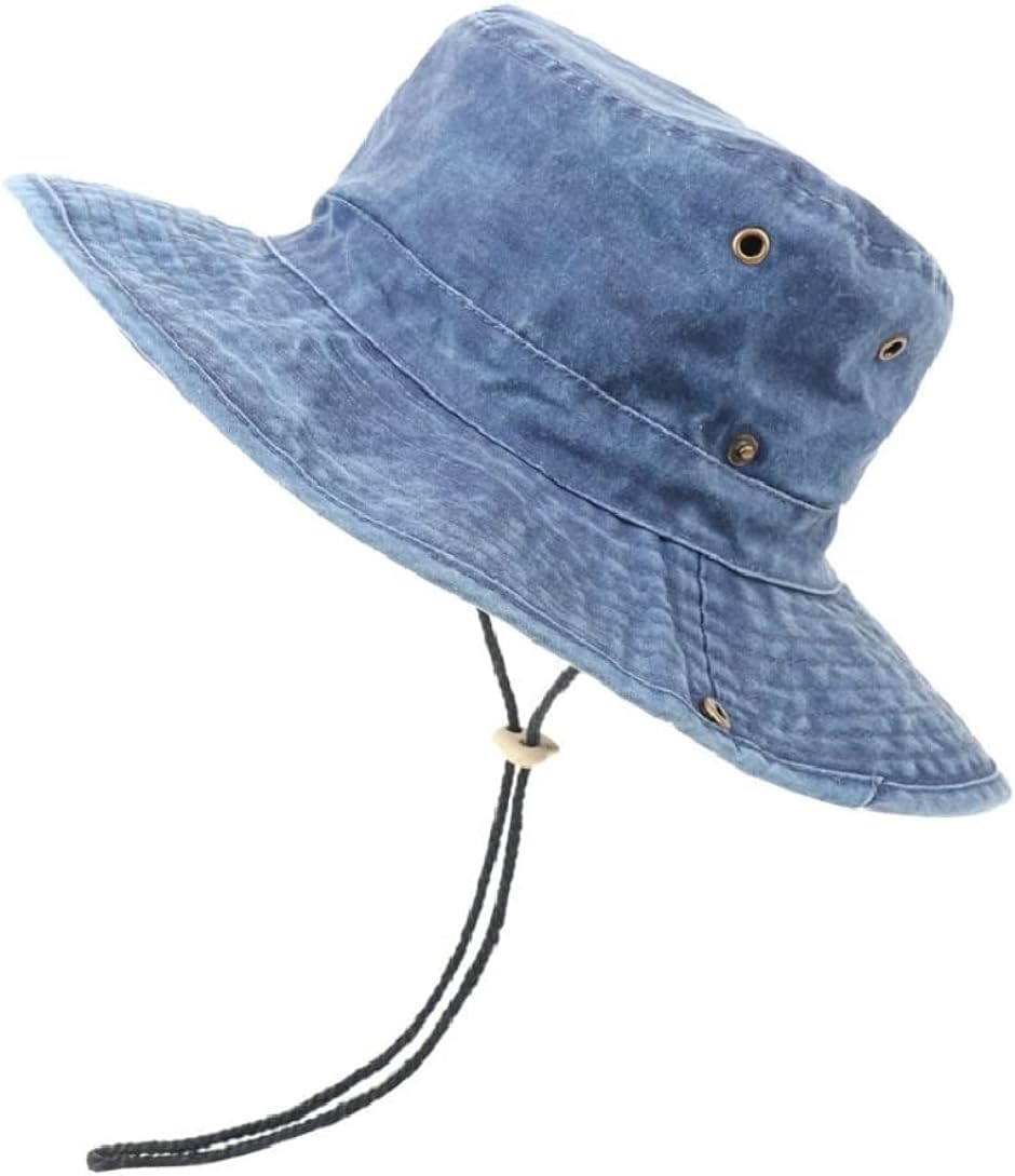 ファリハット レディース アウトドアハット 帽子 コットン 登山 キャンプ( ブルー,  Free Size)｜zebrand-shop
