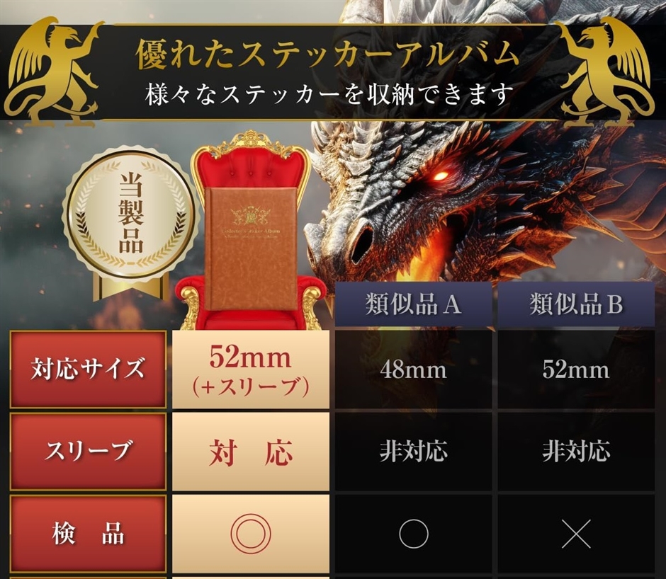 ビックリマンチョコ・シールウエハース等ファイル 手帳型 大容量 保管