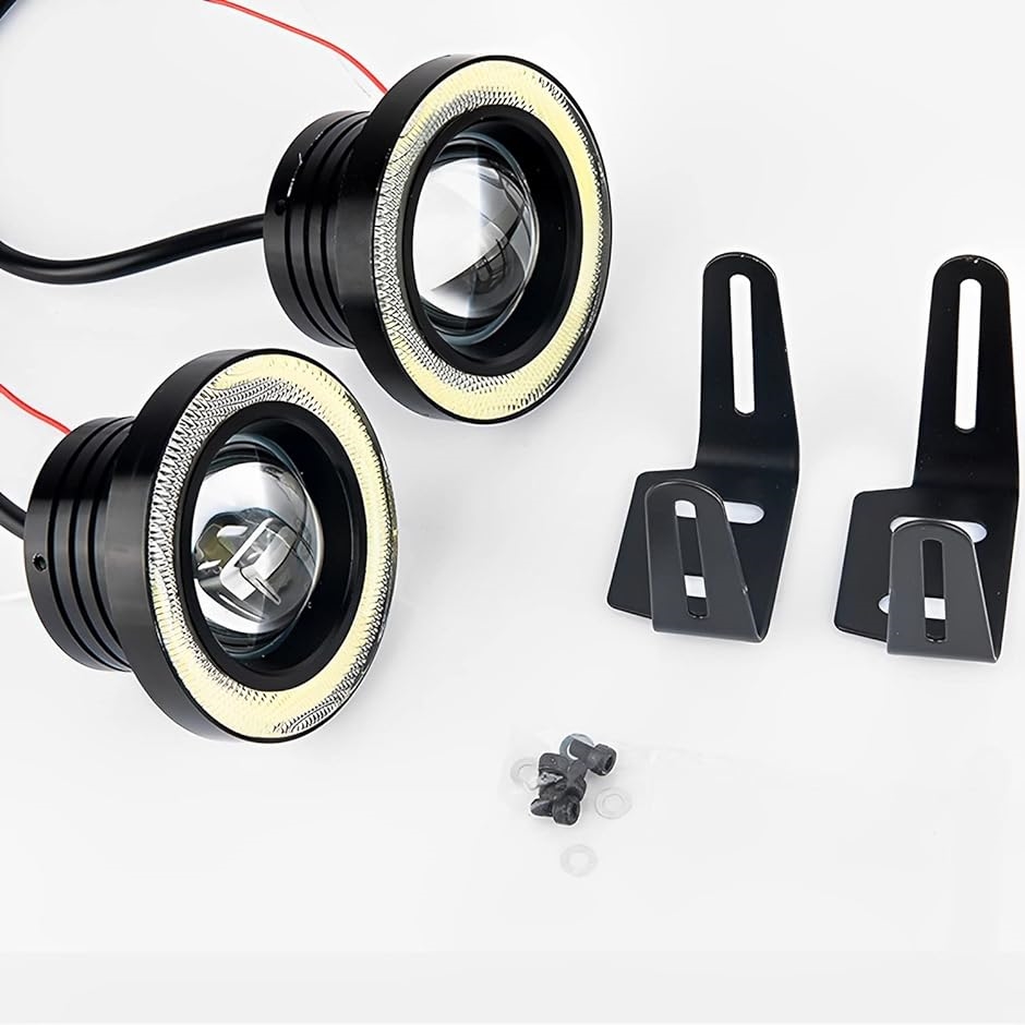 汎用 イカリング LEDフォグランプ 2個セット 後付け オートバイ スポット型 狭角 防振 MDM( ホワイト,  2.5インチ 64mm)｜zebrand-shop｜05
