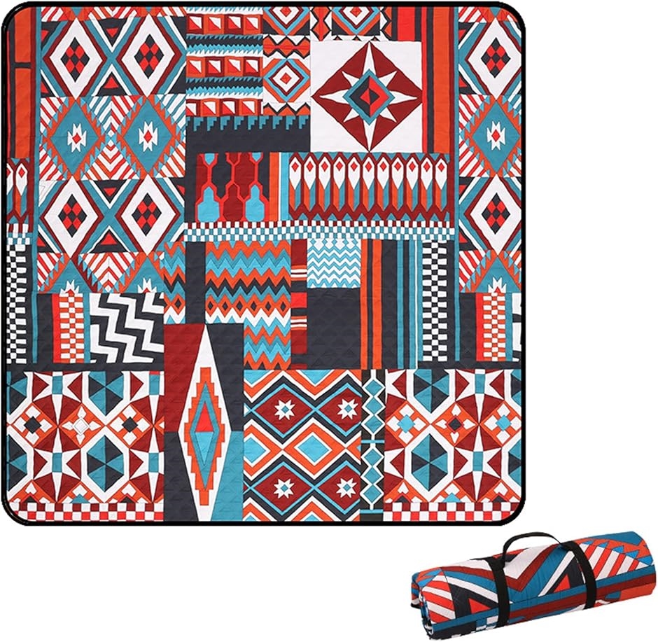 レジャーシート キャンプ用ブランケット ピクニックシート 大判 軽量 厚手 3層構造 200x200cm( タイプA)